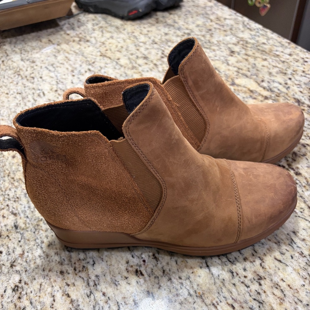 Sorel Evie Wedge Brown Size 8.5 Women's